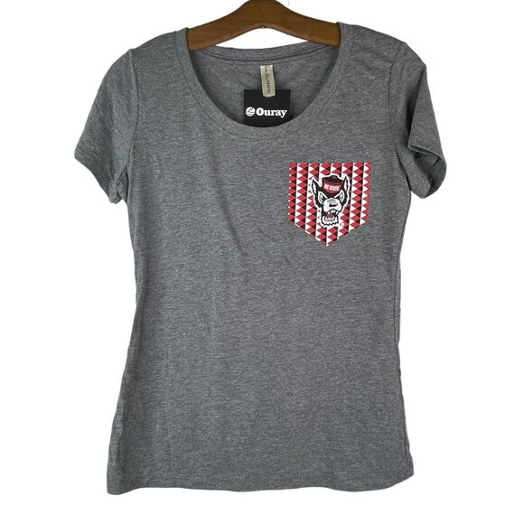 Ouray NC State TShirt Tri Blend Scoop Short Sleeve Cotton Blend Size Medium NEW - Picture 1 of 8